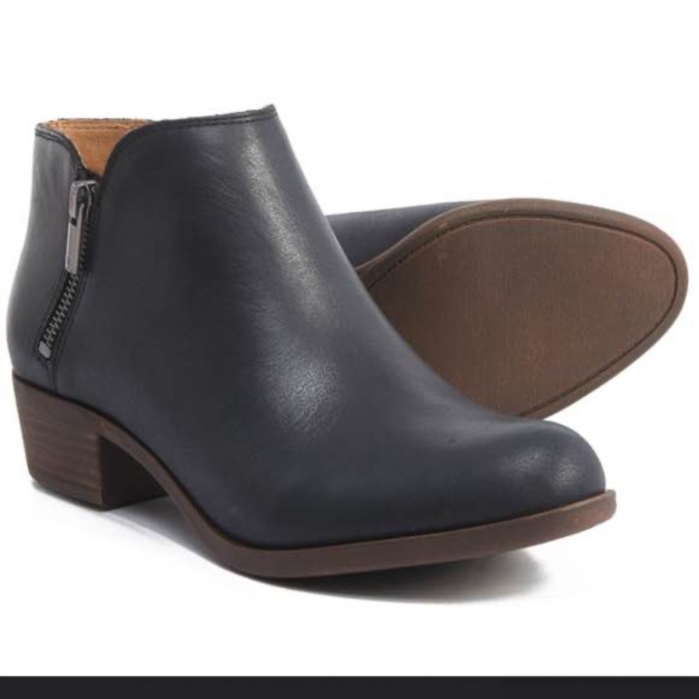 Black Leather Lucky Brand Boots size 8